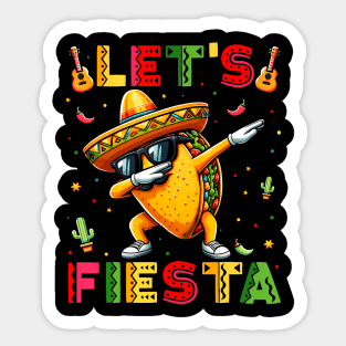 Let'S Fiesta Taco Cinco De Mayo Boys Men Kids Mexican Party Sticker